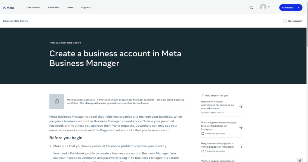 Meta Business manager