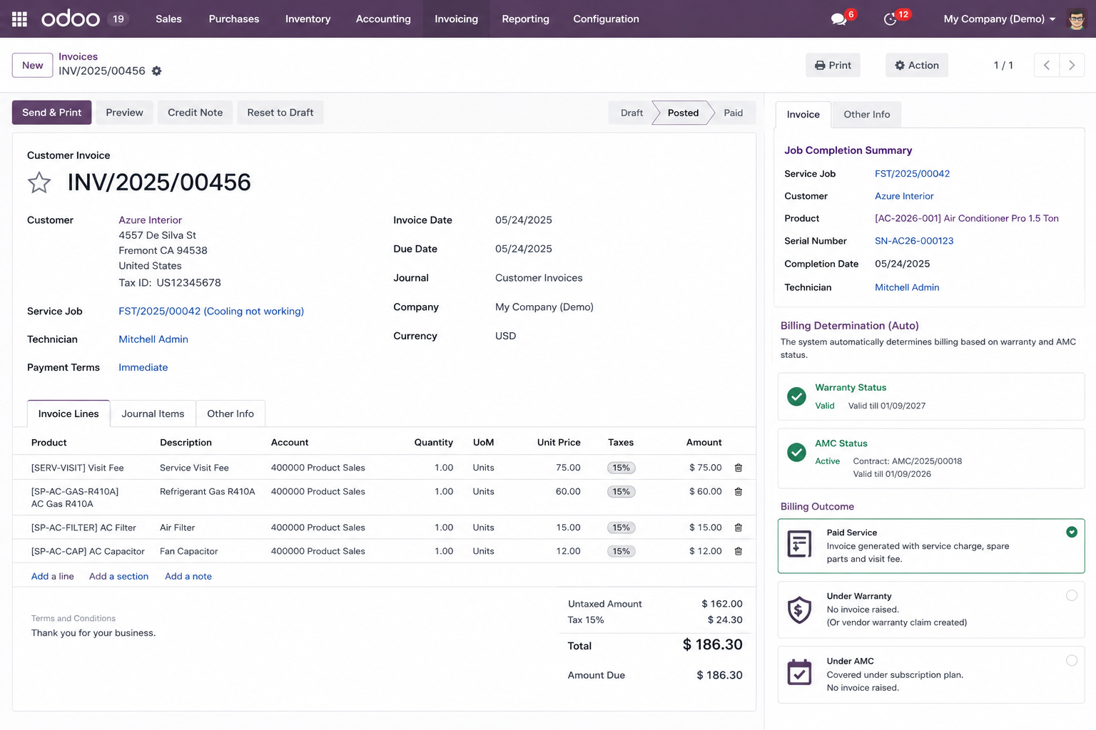 Billing and Invoice Generation