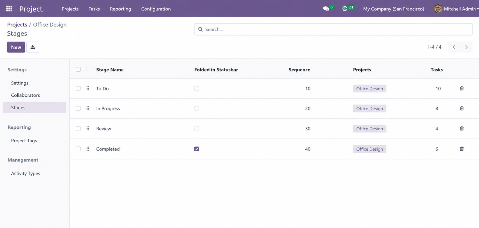 Configure Workflow Stages