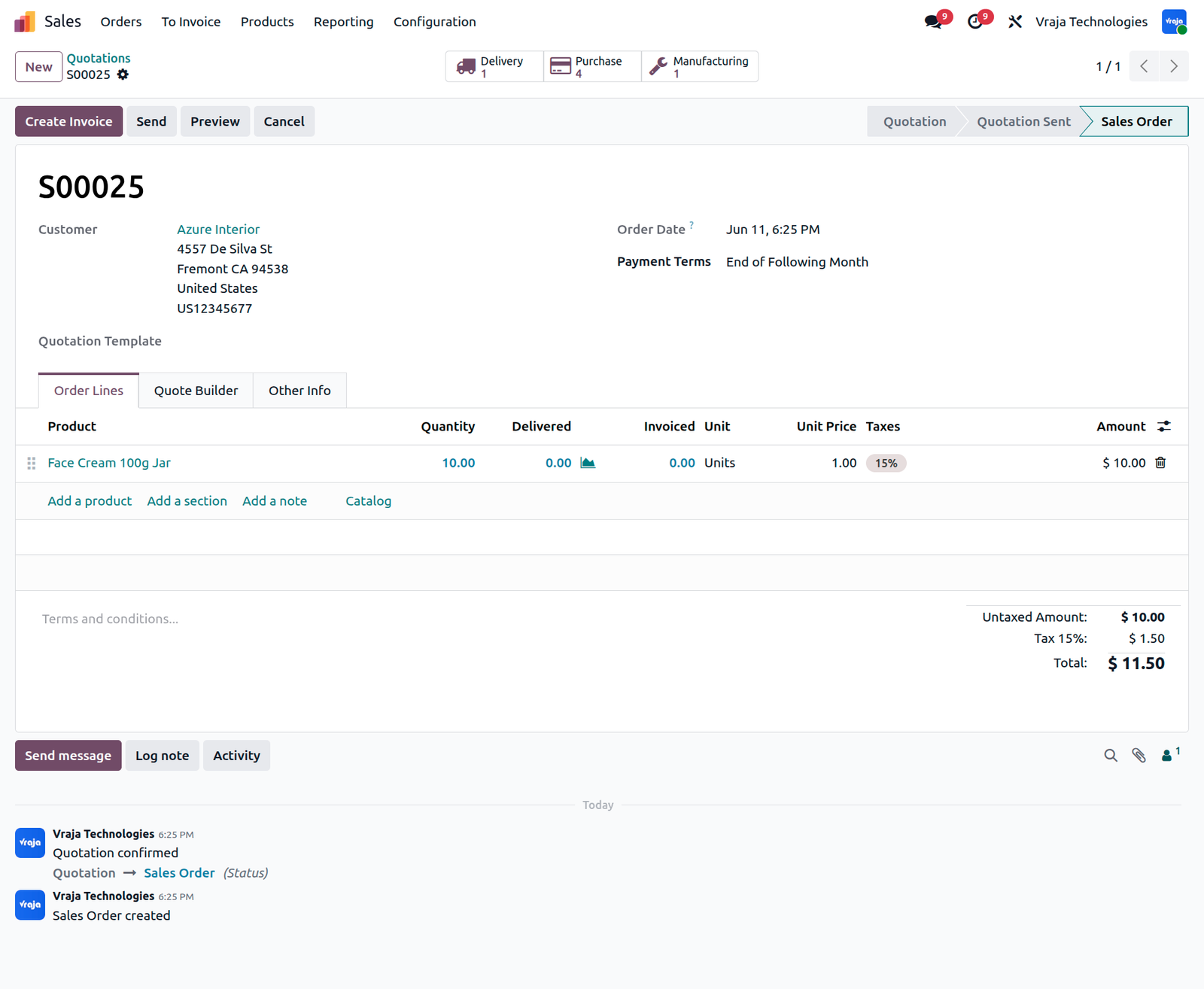 Sales Delivery and Invoicing in Odoo