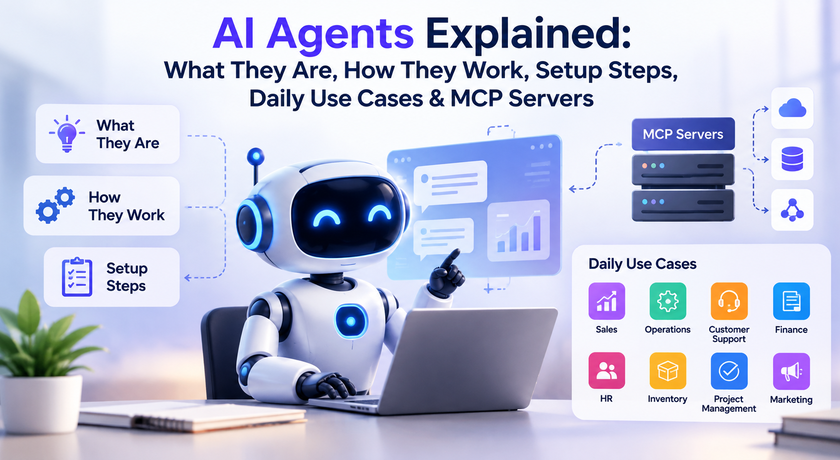 AI Agents Explained What They Are, How They Work, Setup Steps, Daily Use Cases & MCP Servers