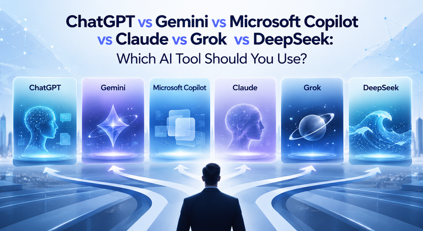 ChatGPT vs Gemini vs Microsoft Copilot vs Claude vs Grok vs DeepSeek Which AI Tool Should You Use